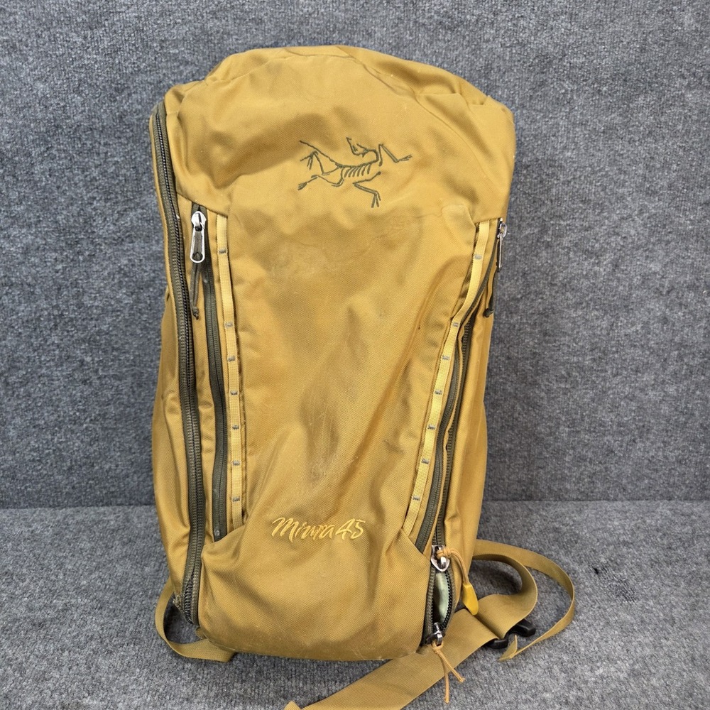Arc'Teryx Backpack Miura 45 Golden Yellow Mountain Climbing Hiking